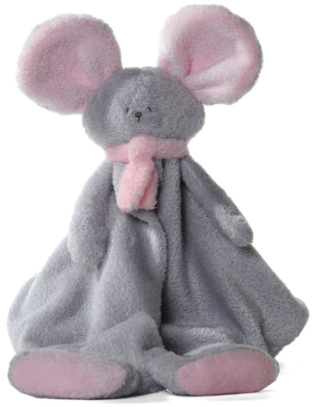  mona baby comforter mouse grey pink 